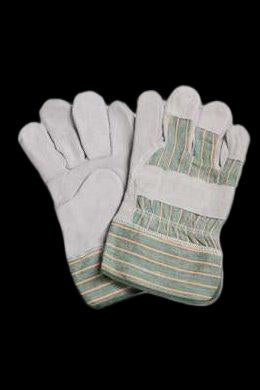 Gants en cuir fendu et coton pour femme L2370LPBI