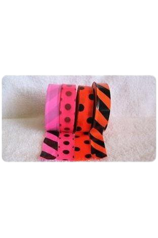 Ruban de marquage Forestier Rayé Rose/Noir 1po x 150pi RHR-N