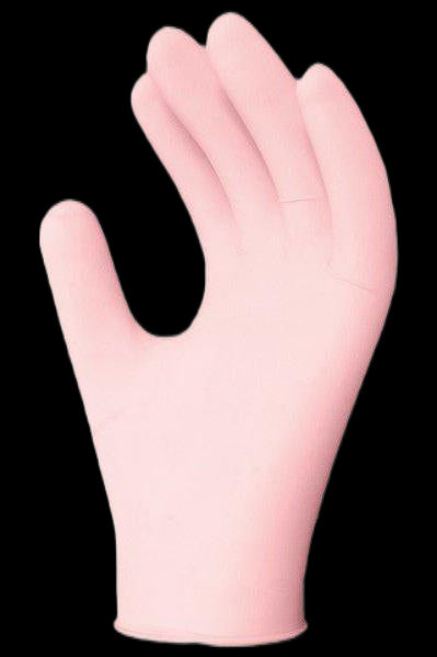 Gants jetable Nitrile sans poudre Rose Ronco 100 gants/boite GN9