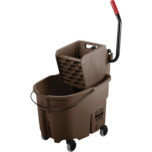 Ensemble de seau pour vadrouille et essoreuse WaveBrakeMD, Pression latérale, 8,75 gal. US (35 pintes), Brun JK635