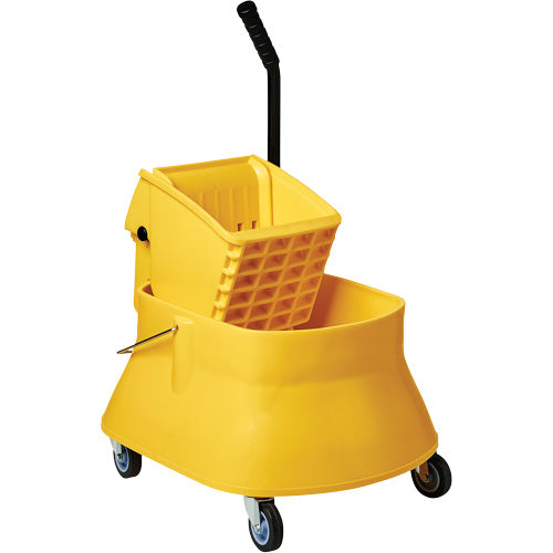 Ensemble de seau pour vadrouille et essoreuse ChampMC, Pression latérale, 7,5 gal. US (30 pintes), Jaune JL801