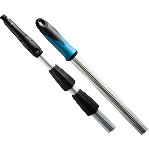 Manche rallonge à deux pièces, Aluminium, Télescopique, Pointe Conique filetée, 1" dia, 96" lo JM985