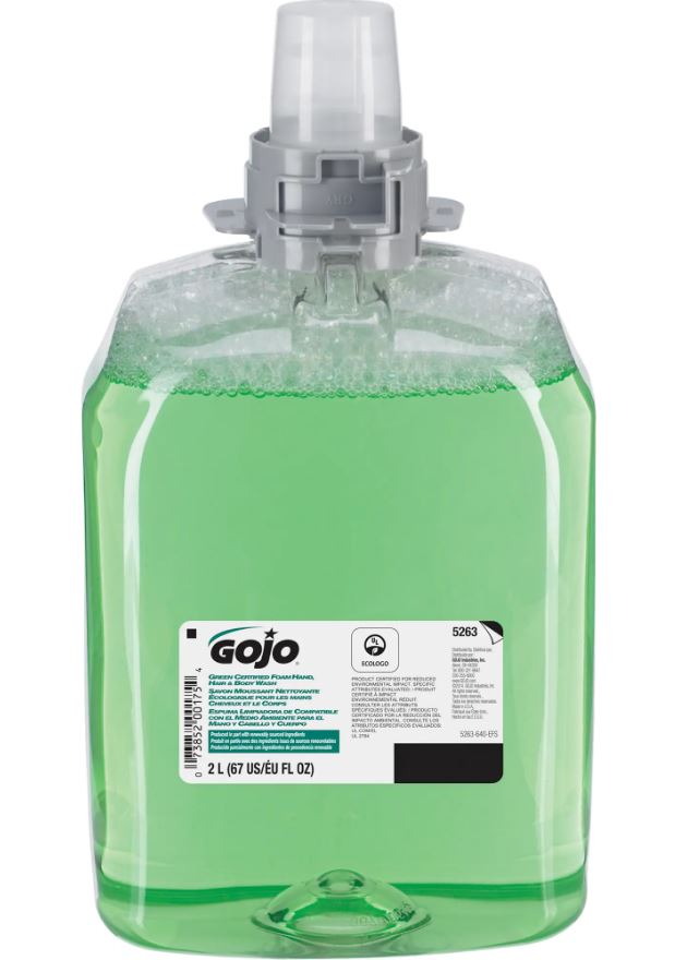 Savon écologique pour les mains, les cheveux et le corps FMX-12MC, Mousse, 1250 ml, Parfumé JN633