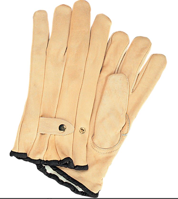 COW GRAIN LEATHER ROPE GLOVES LINED WITH ZENITH FLEECE COTTON (SAP215 - SAP216 - SAP217 - SAP218)