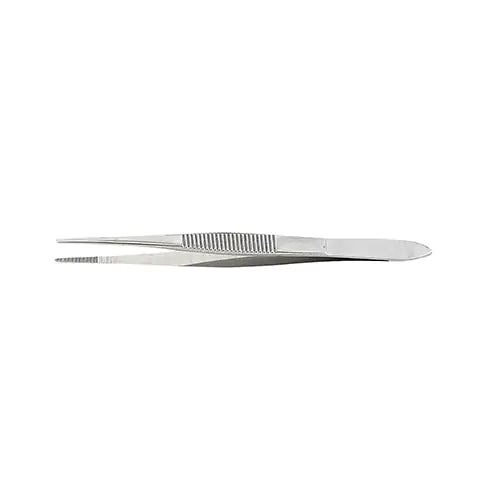 FINE TIP STAINLESS STEEL SPLINTER FORCEPS. (4.5 IN) DENTEC 80-2107-0