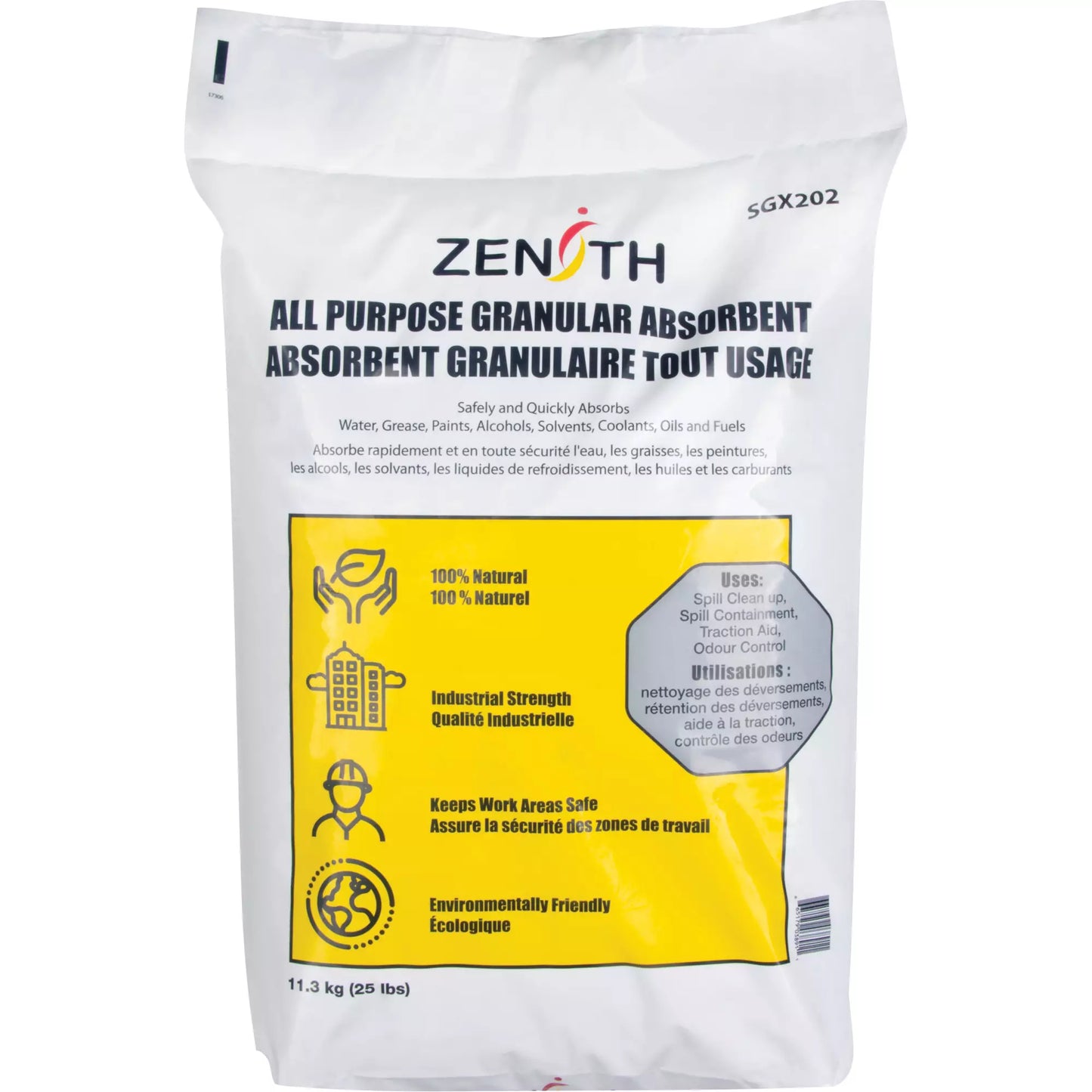 SAC D'ABSORBANT EN GRANULE ZENITH 25LBS