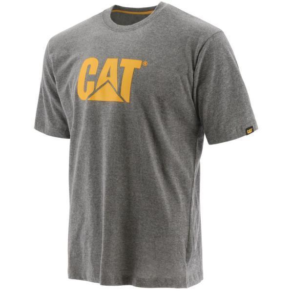 T-SHIRT CATERPILLAR GRIS LOGO JAUNE   CAT1510305-004