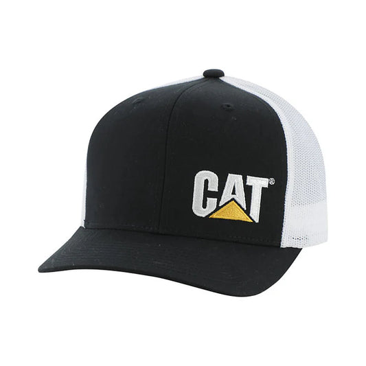 CASQUETTE CATERPILLAR TRADEMARK TRUCKER BLANCHE ET NOIR   CAT1090007-001