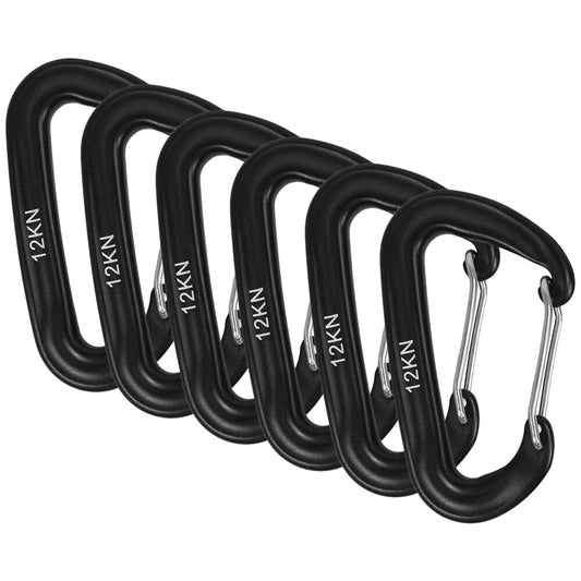 MOUSQUETON 12KN NOIR A VEROUILLAGE AUTOMATIQUE  MOUSQUETON-12KN