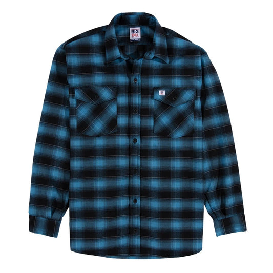 CHEMISE DE FLANELLE  BIG BILL BLEU EXTENSIBLE   121ST-BLU