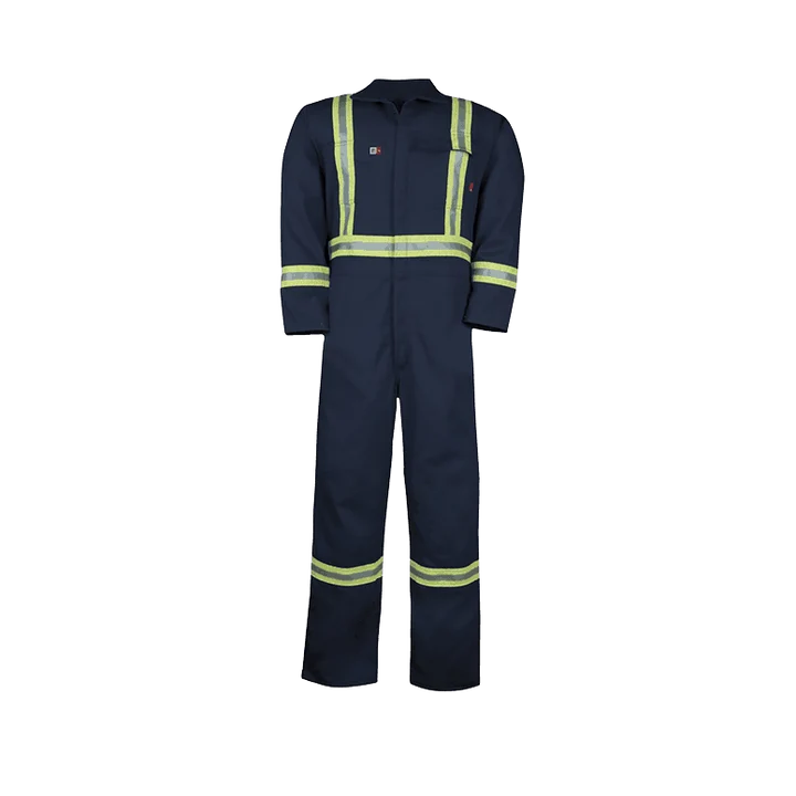 COVERALL BIG BILL FR.9 OZ ARC-2 NAVY HI-VIZ ZIP/JAMBE GR.XL  1325US7-BLR-XL