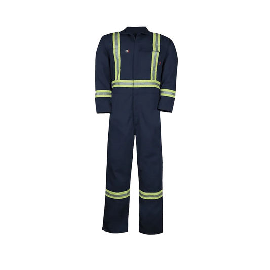COVERALL BIG BILL FR.9 OZ ARC-2 NAVY HI-VIZ ZIP/JAMBE GR.XL  1325US7-BLR-XL