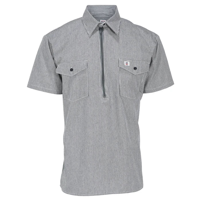 Chemise Rayée à Boutons Manche Courte BIGBILL 183S