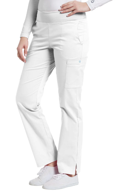 Women's White Cross Straight Leg Allure Uniform Pants #351