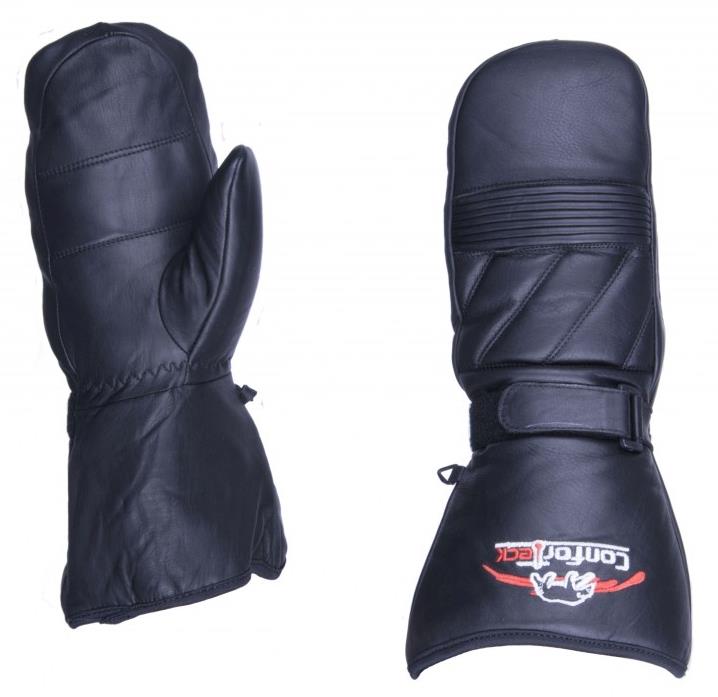 MITAINE CHAUFFANTE CONFORTECK EN CUIR NOIR GR.M 01-MIT213-M