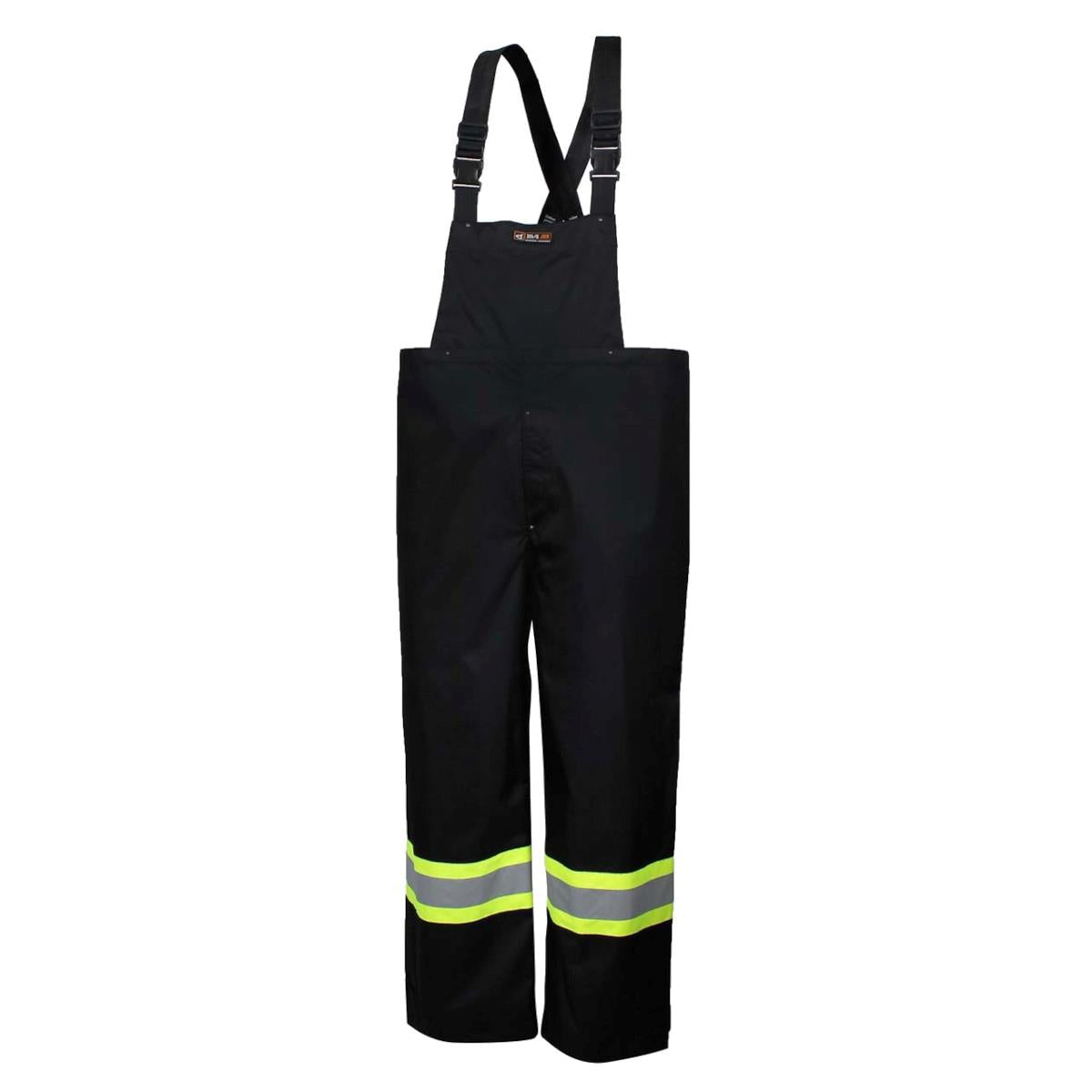 PANTALONS  PLUIE  GANKA NOIR  BANDES  REFLEC  LARGE      87R99-2-REF-L