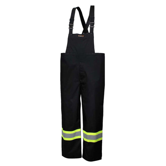 PANTALONS  PLUIE  GANKA NOIR  BANDES  REFLEC  LARGE      87R99-2-REF-L