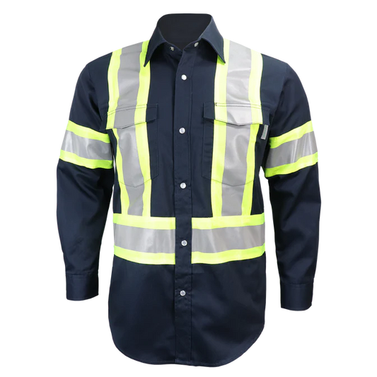 CHEMISE M/L MARINE B/RFL     625SX4-M