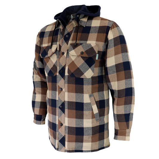 CHEMISE FLANELLE MATELASSÉ  CAPUCHON TERRA NOVA    630DCF-TN