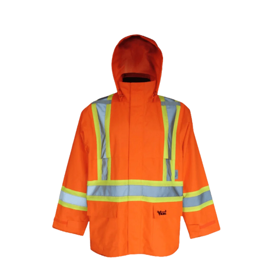 MANTEAU PLUIE ORANGE B/EFL. CSA     6327JO