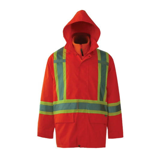 VESTE DE SÉCURITÉ 3 EN 1 ORANGE POLYESTER HI-VIZ   6400JO-