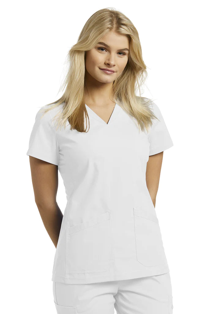 White Cross uniform top for women Soft, Stretchy, Functional #644