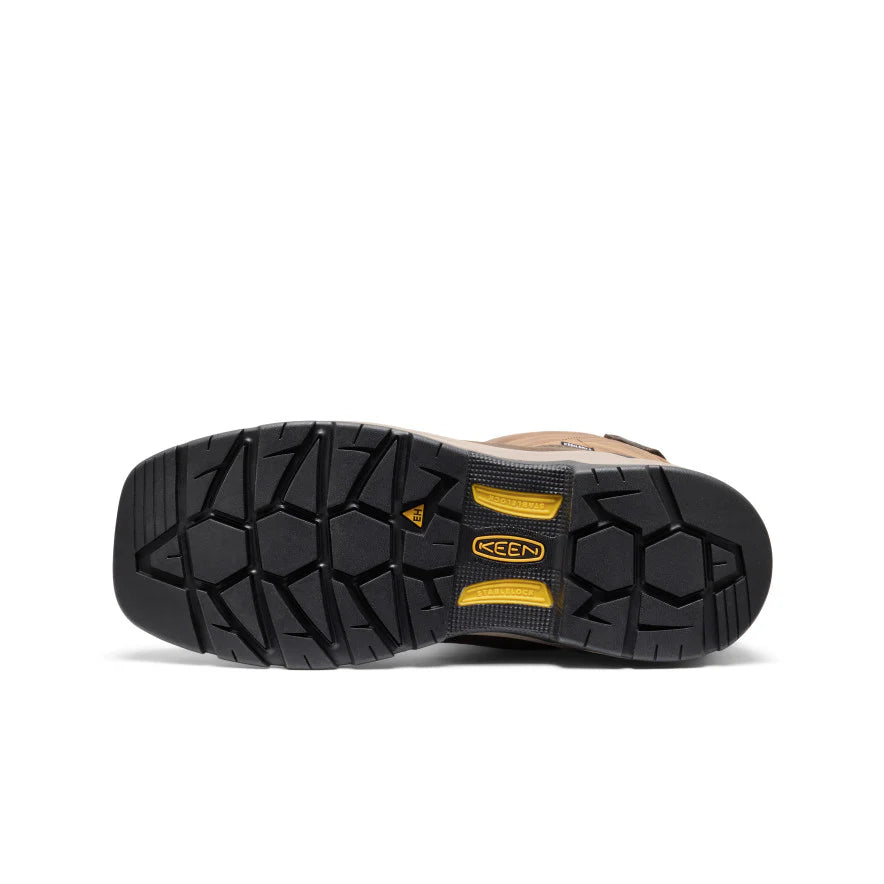 Botte de travail imperméable KEEN Flatland Pull-On bout souple | Bison/Noir #1031452