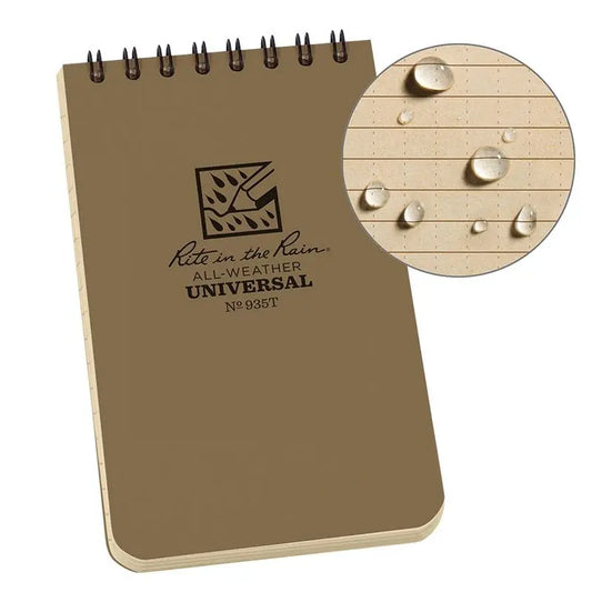 CARNET DE POCHE SPIRALE RITE IN THE RAIN HAVANE 5"X3" 100 PA   935T