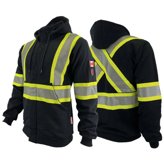CHANDAIL A CAPUCHON ATLAS NOIR HI-VIZ GR.XL  402BLK-XL