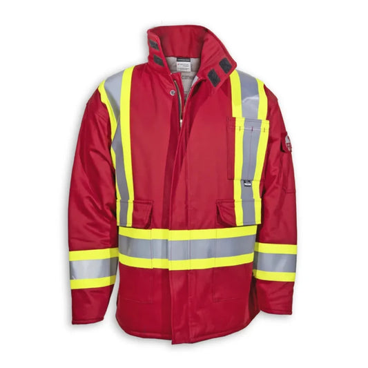 PARKA DE SÉCURITÉ ROUGE HI-VIZ INDURA ULTRASOFT FR GR.L   BK460FRI-RED-L