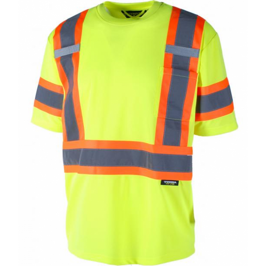 T-SHIRT TERRA JAUNE AVEC BANDES RFL GR.L  116524J-L