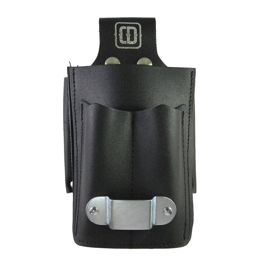 ETUI D'EXPÉDITION AVEC PORTE RUBAN CUIR DESROCHERS   DM-314-BLMT