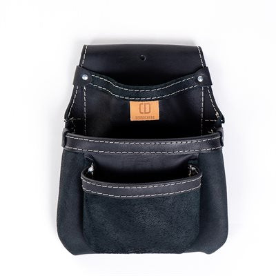 Leather studded bag, 3 pockets - DM-351