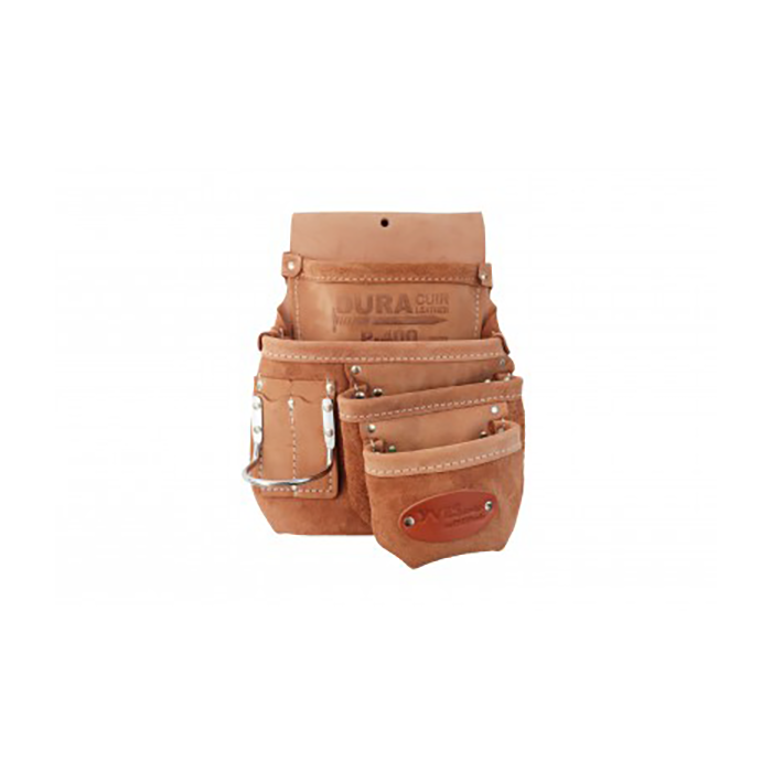 ETUI CUIR ATOUT 4 POCHES TAN  PORTE MARTEAU DROITIER  P-400-TAN-DR
