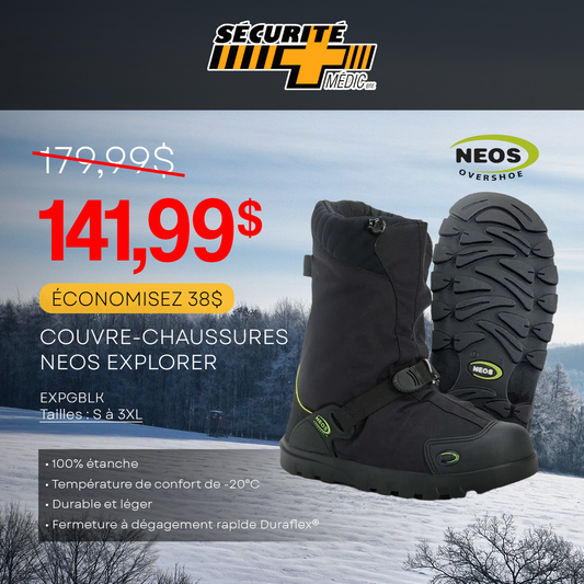 Couvre-chaussure NEOS doublé EXPLORER EXPGBLK