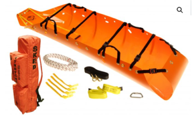 SYSTÈME D'ÉVACUATION VERTICALE SKEDO DEMI-DOS AVEC ACCESS.   SK-225-OR