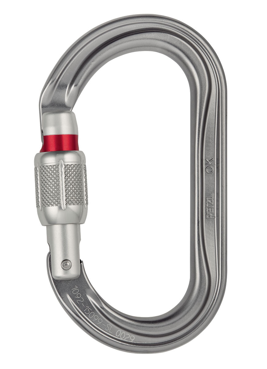 MOUSQUETON OVAL LÉGER PETZL, SCREW-LOCK  (M33A-SL  M33A-SLN)