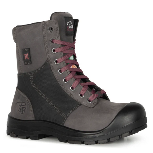 BOTTE FEMME PF 8'' CHARCOAL LACÉE/ZIP GR.10    PF368-68-10