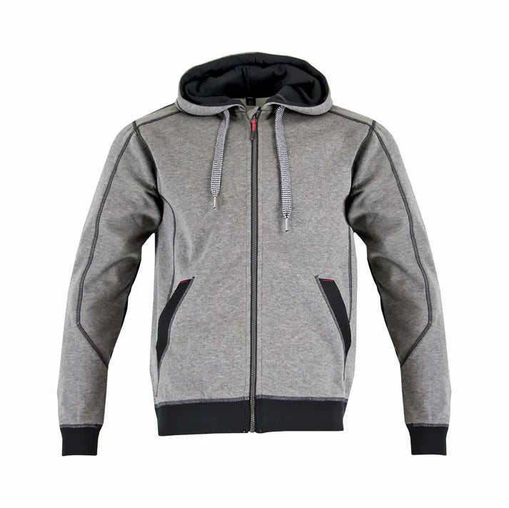 VESTE A CAPUCHON HUGOSTRONG GRIS-NOIR  MADRIER