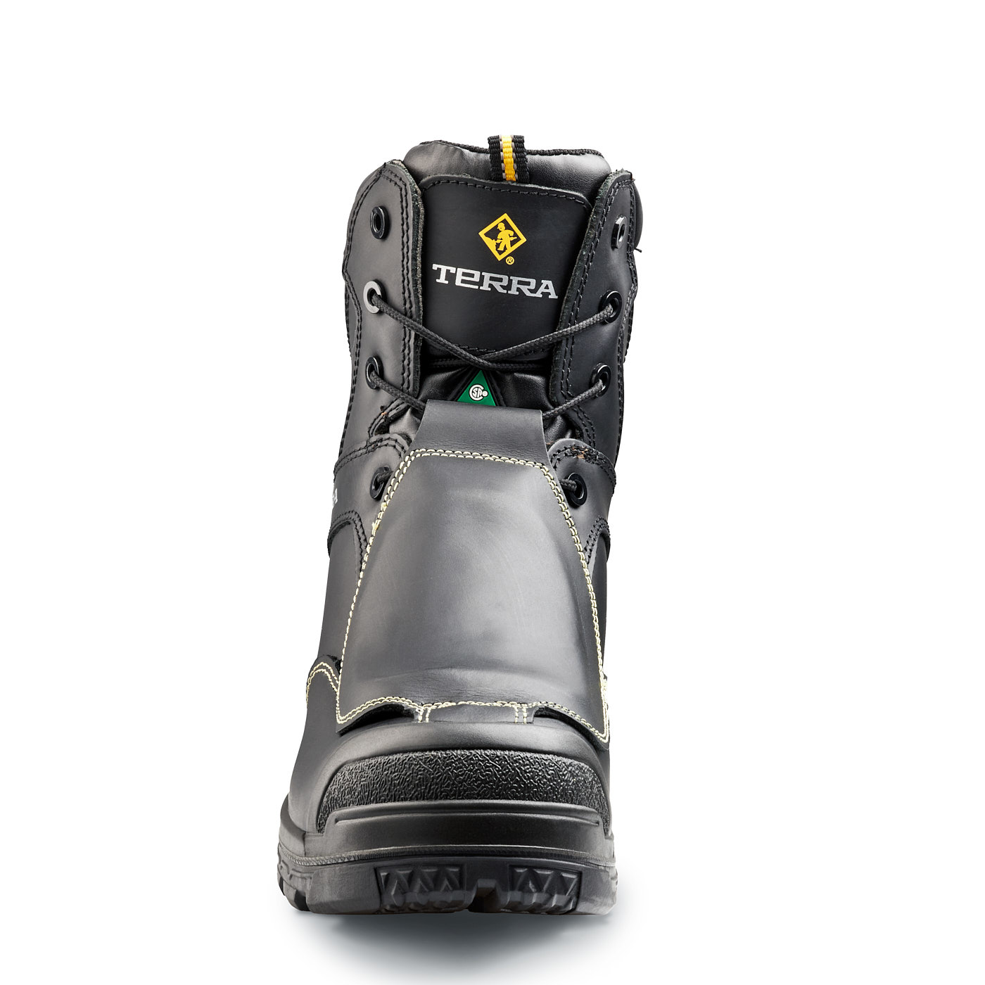 Botte de travail Terra Barricade 8 po | Garde-métatarses externe | Embout composite CSA | Noir #K305
