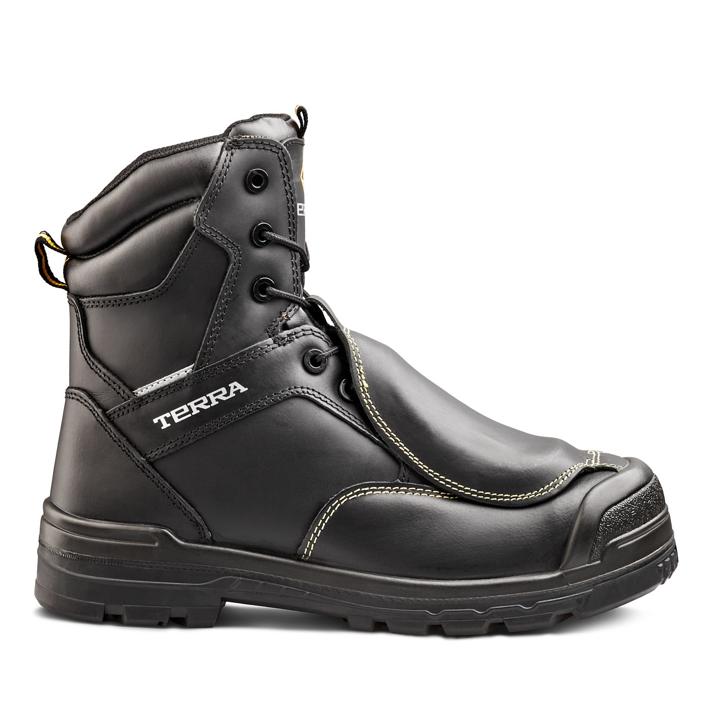 Botte de travail Terra Barricade 8 po | Garde-métatarses externe | Embout composite CSA | Noir #K305