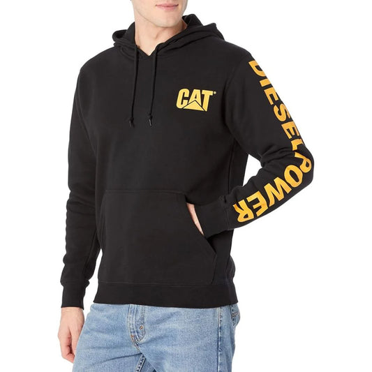 CHANDAIL A CAPUCHON CAT'S BLACK-BLACK DIESEL POWER GR:L    CAT1090036-12195-L