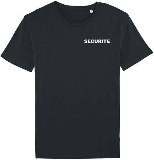 T-SHIRT M/COURTE NOIR AVEC MENTION SÉCURITÉ  ATC1000-NOIR