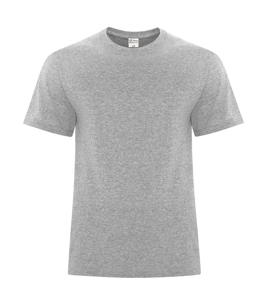 T-SHIRT GRIS CHINÉ SANS POCHE 50% COTON/ 50% POLYESTER  ATC5050-GCHINÉ-