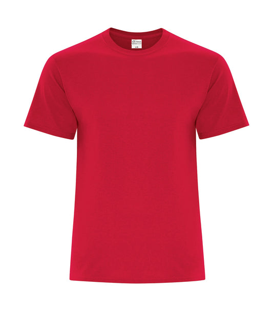 T-SHIRT ROUGE  SANS POCHE 50/50 COTON/POLYESTER   ATC5050-ROUGE