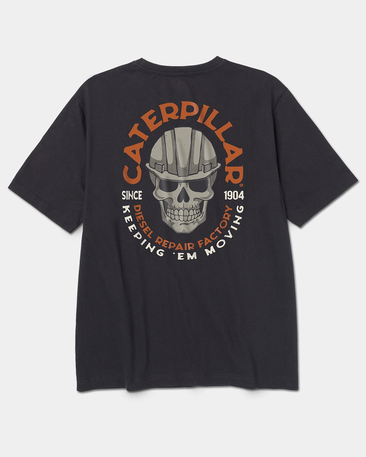 T-SHIRT CATERPILARD NOIR DÉLAVÉ    1010249-13531