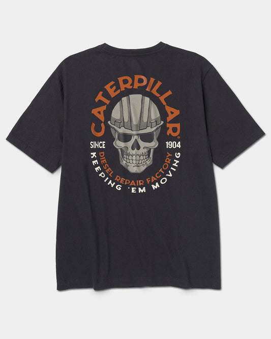 T-SHIRT CATERPILARD NOIR DÉLAVÉ    1010249-13531