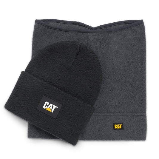 TUQUE ET CACHE COU CATERPILARD NOIR    CAT8140010-10158