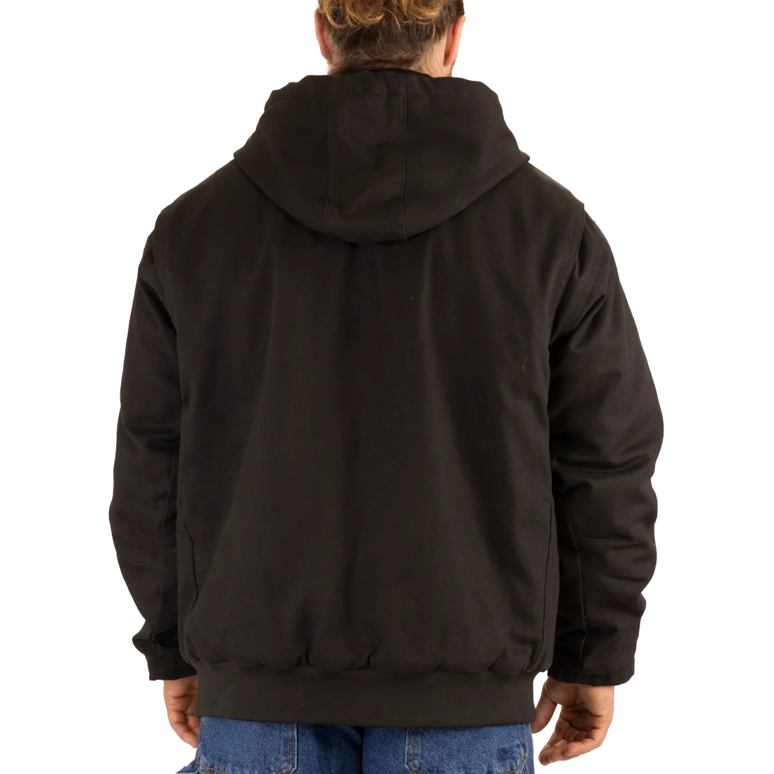 MANTEAU BIG BILL EN DUCK AVEC CAPUCHE NOIR    CD4704-BLK