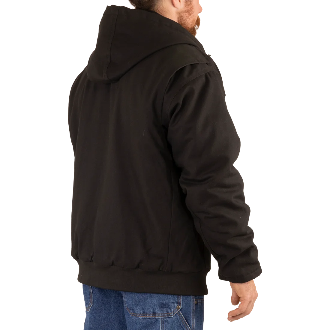 MANTEAU BIG BILL EN DUCK AVEC CAPUCHE NOIR    CD4704-BLK